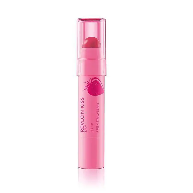 Alt view image 7 of 7 - Kiss Balm with Sunscreen SPF 20, 025 Fresh Strawberry, 0.09 oz | Tinted lip balm infused with natural fruit oils. Up to 8 hours of moisture with SPF 20 protection.