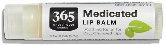 Main image of Medicated Lip Balm, Soothing Relief for Dry Chapped Lips, 0.15 Ounce