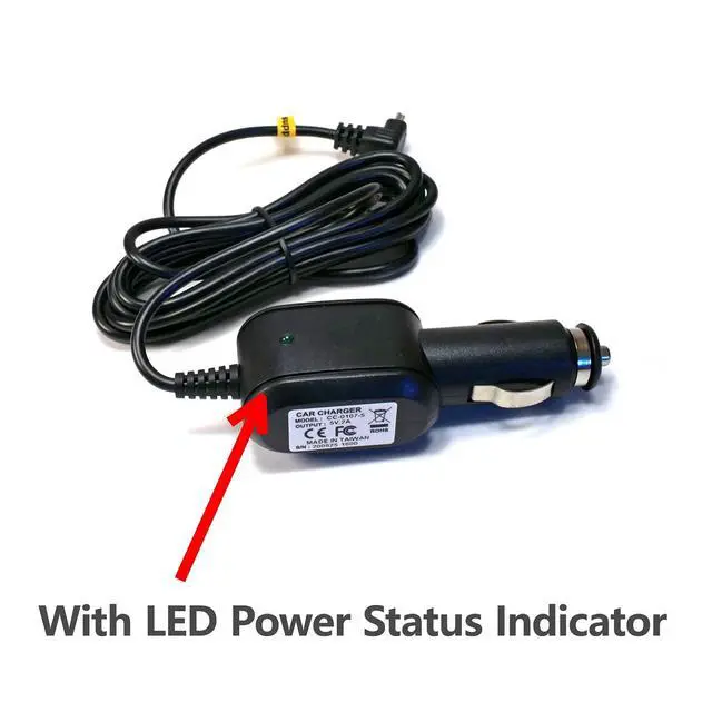 Alt view image 5 of 5 - Mini USB Car Charger Power Cord for Garmin Nuvi 200 200w 205w 250 255w 260w 256w 1300 1350 1370 1390 1450 Dezl 560 570 760lmt 770lmthd 780lmt-s Navigator GPS (6.5 ft Long Cable)