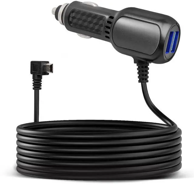 Main image of Mini-B USB Dash Cam Power Cord 90° Right Angle for Rexing V1/V1P/Pro/V5/V3, Byakov S6, Rove R2-4K NOT for Micro USB or Type-C10