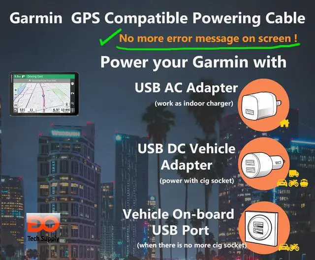 Alt view image 5 of 7 - 6 Ft Mini USB Car Charger Power Cord for Garmin Nuvi Drive DriveSmart DriveAssist DriveTrack RV Auto Handheld Navigation GPS TA20 Compatible