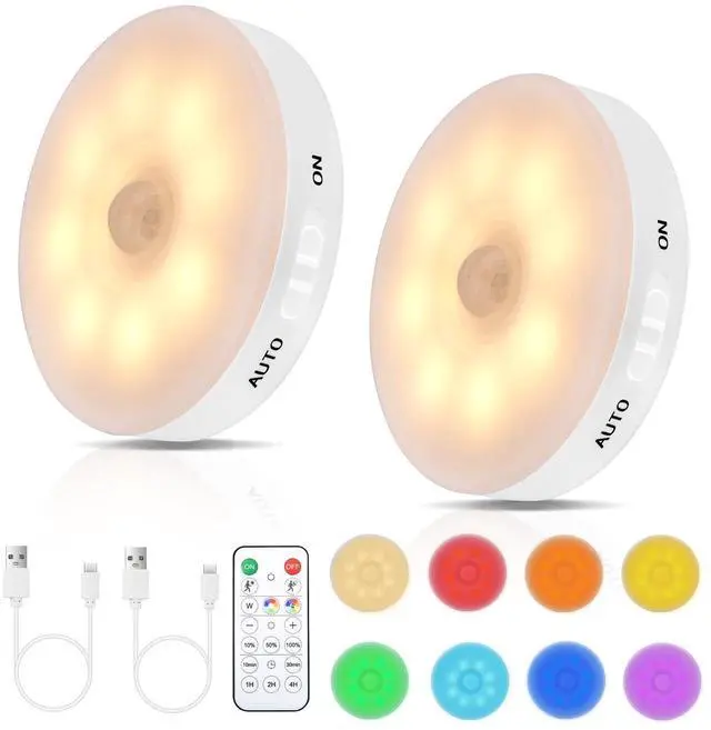 Main image of RGB LED Motion Sensor Night Light, Bright & Dimmable, Long-Lasting