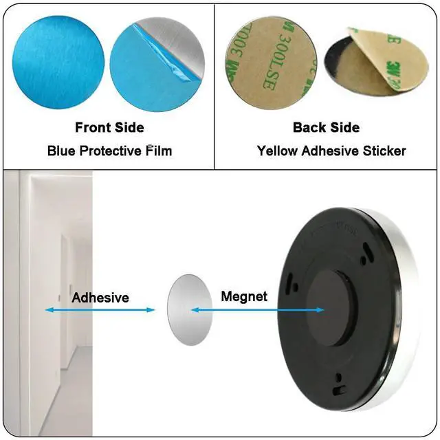 Alt view image 4 of 6 - 3 Pcs Motion Sensor Light Indoor, Searik Magnetic LED Night Light Battery Powered Step Lights Stair Closet Light Under Cabinet Lighting Stick On Anywhere Lamp for Home Kitchen Hallway Cabinet Bathroom