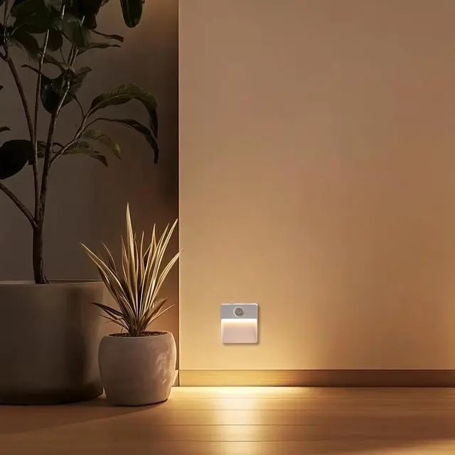 Alt view image 6 of 7 - Rechargeable Motion Sensor Night Light Indoor, 2 Pack - Dimmable LED Closet Lights with 3 Color Temperatures, Magnetic Stick-On Wireless Under Cabinet Lighting for Hallway, Stairs, Kitchen