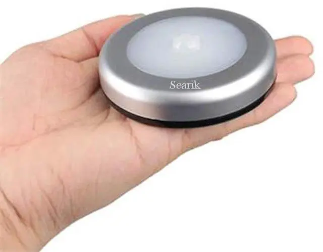 Alt view image 5 of 6 - 3 Pcs Motion Sensor Light Indoor, Searik Magnetic LED Night Light Battery Powered Step Lights Stair Closet Light Under Cabinet Lighting Stick On Anywhere Lamp for Home Kitchen Hallway Cabinet Bathroom