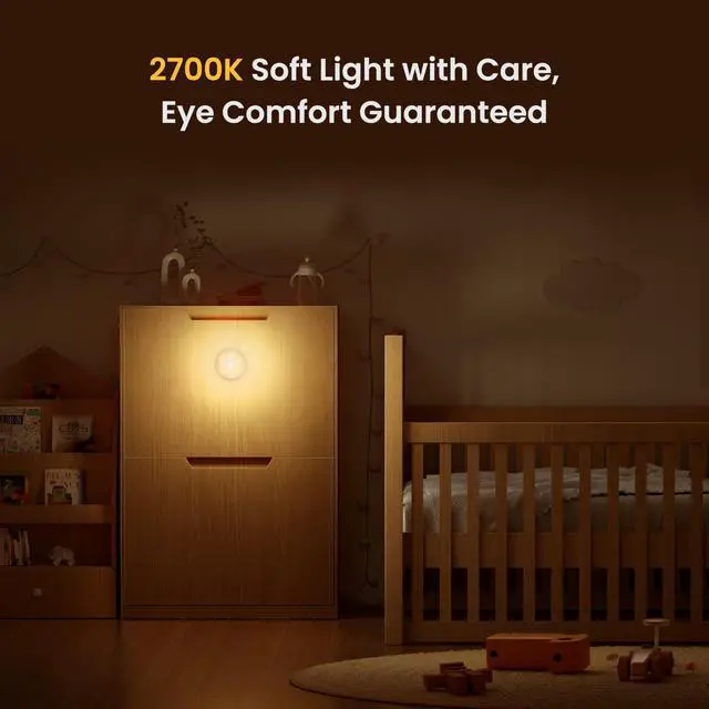 Alt view image 4 of 7 - Night Light, Motion Sensor NightLights for Kids, USB-C Rechargeable Magnetic with Auto Dusk to Dawn&Warm White, Nursery Night Light, LED Closet Light for Bedroom, Hallway, Stairs, Under Bed
