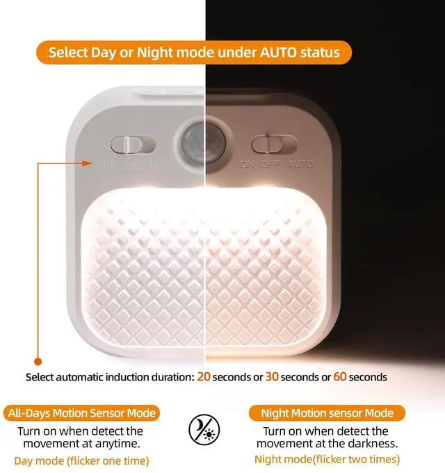 Alt view image 3 of 7 - Motion Sensor Night Lights Rechargeable with Timer, Battery Cabinet Light with 3 Color Temperatures Stepless Dimming, Magnetic Closet Light for Travel, RV, Cruise Essentials 2026