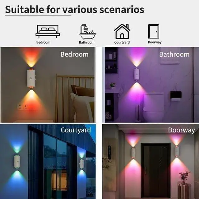 Alt view image 6 of 7 - Rechargeable LED Wall Lamp Magnetic Motion Sensor Dimmable Stick on Night Light for Bedroom Closet Under Cabinet Lighting (2, White)