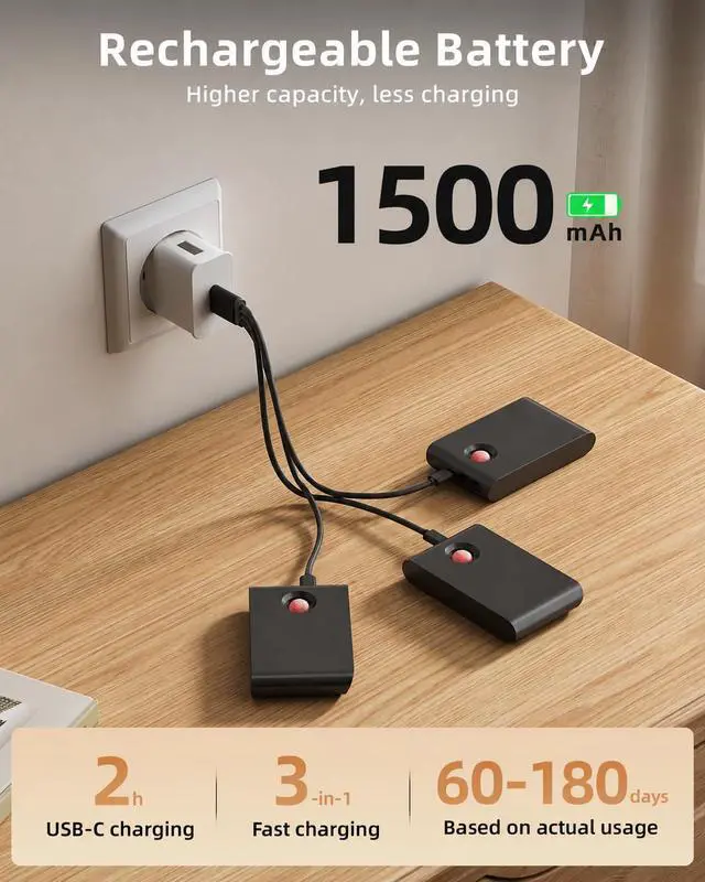 Alt view image 4 of 7 - 6 Pack Motion Sensor Night Lights, Sync LED Stair Lights Indoor, 1500mAh Rechargeable, Magnetic & Dimmable, 3000K Soft White, Portable Nightlight for Hallway, Stairs, Bathroom, Bedroom (Black)