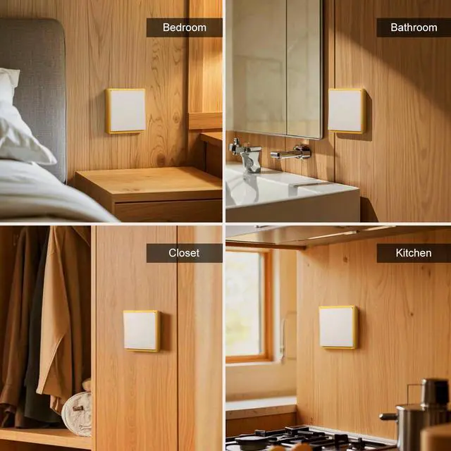Alt view image 7 of 7 - Night Light, Magnetic LED Nightlight with 1200mAh Rechargeable Battery,Dimmable,30-Minute Timer, 3000K Automatic Warm Night Light for Adults/Kid/Bathroom/Bedroom/Hallway(Yellow)
