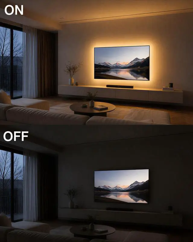 Alt view image 6 of 7 - Rechargeable Motion Sensor Wardrobe Light, 3.3ft Flexible LED Strip with 30LED, PIR and Light Sensor, Warm White Night Light for Bedroom, Kitchen, Wall, Closet, Cabinet