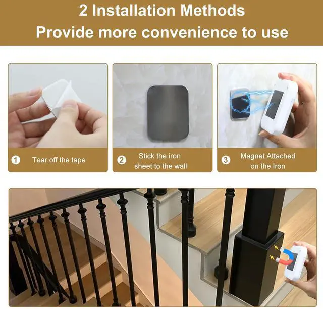 Alt view image 7 of 7 - 2 Pack Motion Sensor Night Light, Rechargeable Battery Night Lights Warm White, Portable Mini Motion Activated Night Light for Wall, Hallway, Kids Room, Stairway, Cabinet
