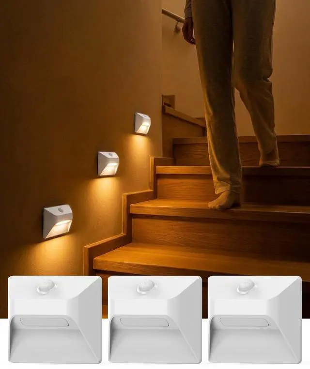 Main image of 3 Pack Motion Sensor Lights Indoor, 6+ Months Per Charge