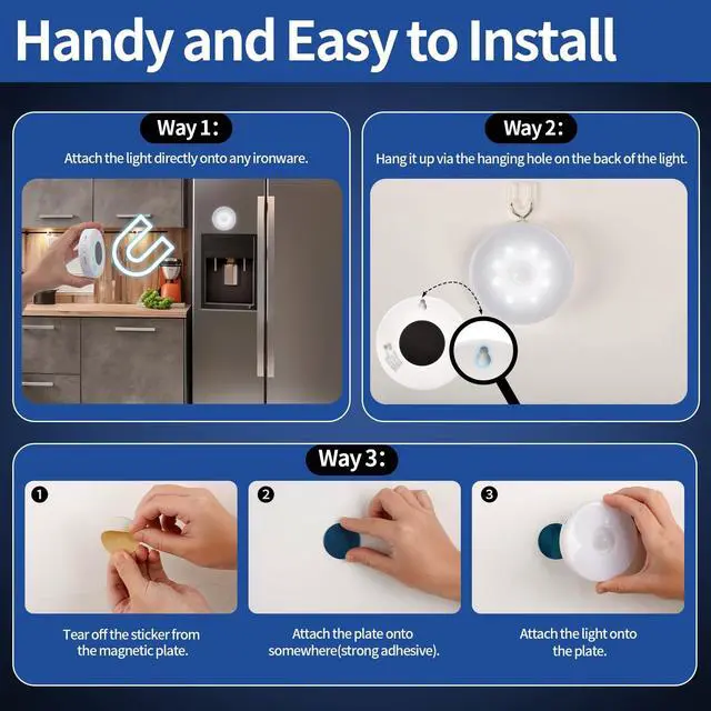 Alt view image 2 of 2 - RGB LED Motion Sensor Light Indoor, Bright & Dimmable, Long-Lasting