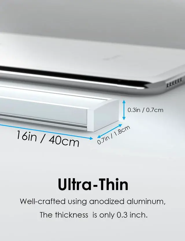 Alt view image 3 of 7 - Under Cabinet Lighting, Motion Sensor Lights Indoor Plug in, 16" 12V LED Under Counter Super Bright Magnetic for Kitchen/Hallway/Toilet/Garage/Closet(Warm White/3000K)