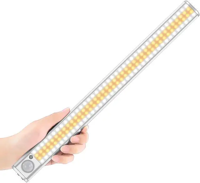Main image of 160 LED Closet Lights Motion Sensor Under Cabinet Lights Indoor Lighting 3000mAh Battery Powered Light Bar Dimmable Rechargeable Closet Light for Kitchen, Wardrobe, Stairs(1 Pack)