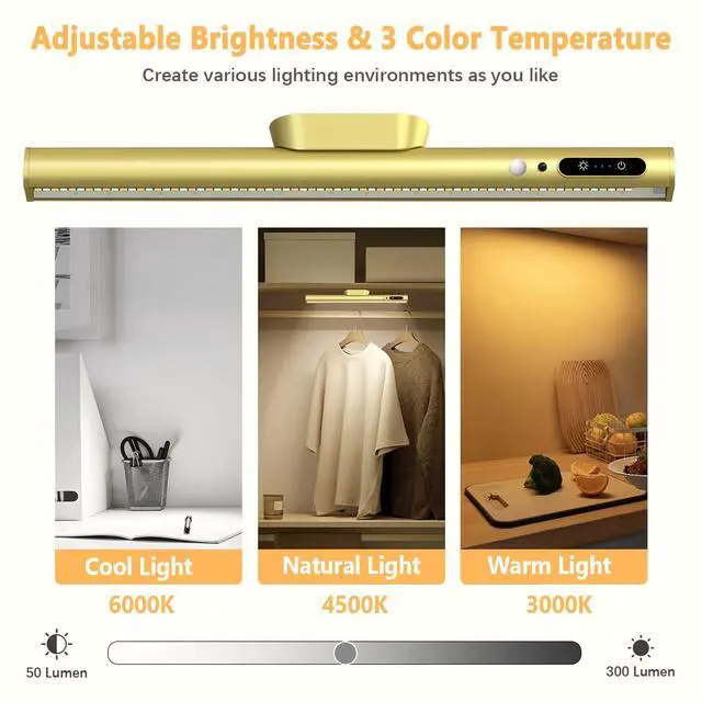 Alt view image 2 of 4 - Motion Sensor LED Light Bar Indoor,Under Cabinet Lighting Wireless
