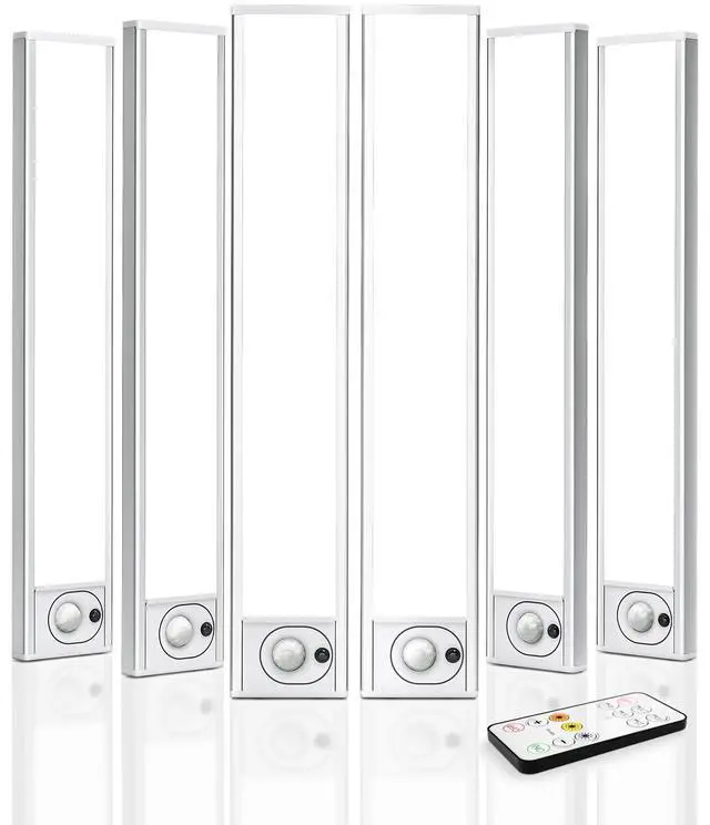 Main image of 6Pack 12inch Under Cabinet Lighting, Rechargeable Motion Sensor Light Wireless Indoor, Dimmable 3 Color Temps Closet Lights with Remote, Indoor Under Counter LED Lights for Kitchen, Stairs