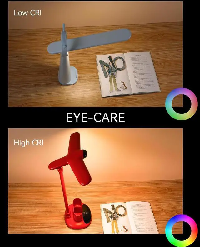 Alt view image 3 of 7 - Wireless LED Desk Lamp 6785-Touch Control, 2700-7000K Adjustable Color Temperature, 700 Lumens, Dual-Head Design, Pen Holder, USB-C Charging, 2400mAh Battery, 2.5hrs Wireless Use