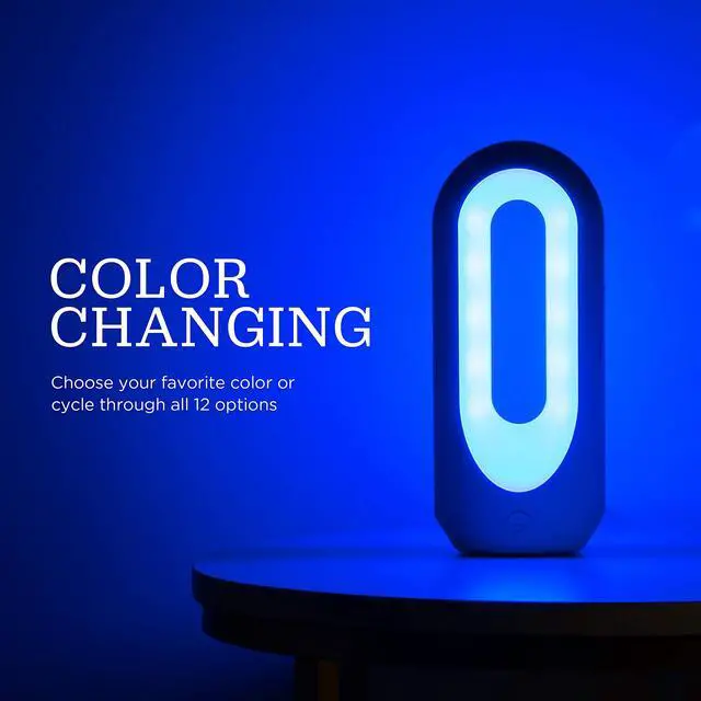 Alt view image 2 of 7 - Color Changing LED Lamp, Modern Night, Dimmable Whites & Vibrant RBG Colors, Dorm Essentials, Ideal for Home Office, Gaming, Bedroom, Kids Room, Reading Light, 49632, Plastic, White