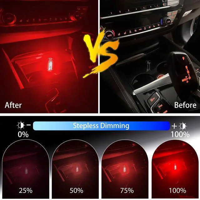 Alt view image 3 of 5 - USB LED Ambient Light 4 Pack, RGB Clear Glass Mini USB Lamp Touch Control