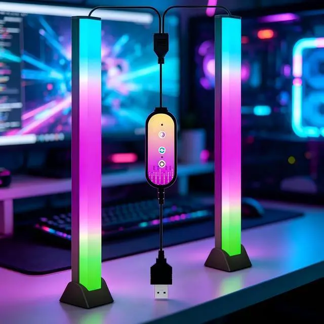 Main image of 12.48 Inch RGB LED Light Bar 18 Color Changing 10 Dynamic Modes USB 5V Gaming Ambient Lamp TV Backlight Desktop Decor Mood Lamps for Bedroom PC Home Decoration Lighting