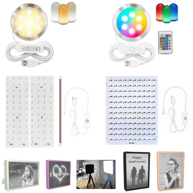 Main image of LED Lamp Kit 001 Collection (16 Color RGB & 3 Color) for Bambu Lab, LED Backlight Board Kit (CMYK & Lithophane), 3D Printer Lamp Kit for Beginners, Maker World 3D Printing Light Projects