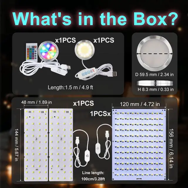 Alt view image 5 of 6 - LED Lamp Kit 001 Collection (16 Color RGB & 3 Color) for Bambu Lab, LED Backlight Board Kit (CMYK & Lithophane), 3D Printer Lamp Kit for Beginners, Maker World 3D Printing Light Projects