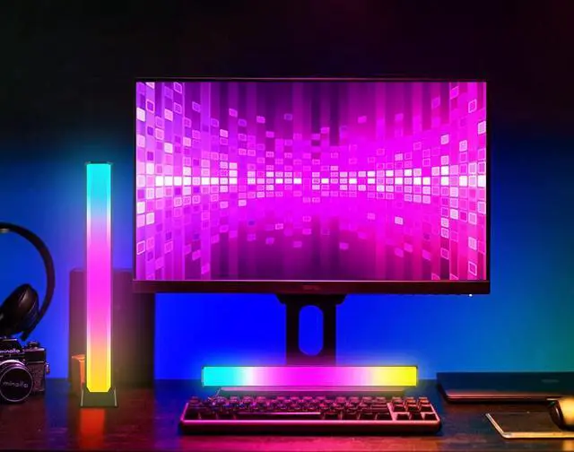 Alt view image 5 of 7 - RGB Light Bar Gaming Light, Dimmable RGB LED Table Lamp Ambient Lighting, USB RGB Light Bar, Color Changing RGB for TV Backlight/Bedroom/Gaming Desk/Bedside Table