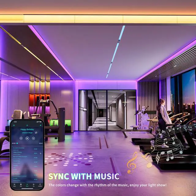 Alt view image 4 of 7 - 5V USB COB RGB LED Strip Light 9.84ft/3m Color Changing Light Strips,TV Backlight Multicolor Flexible Under Cabinet Tape Lights with Bluetooth Control for Bedroom,Kitchen,Home DIY Lighting