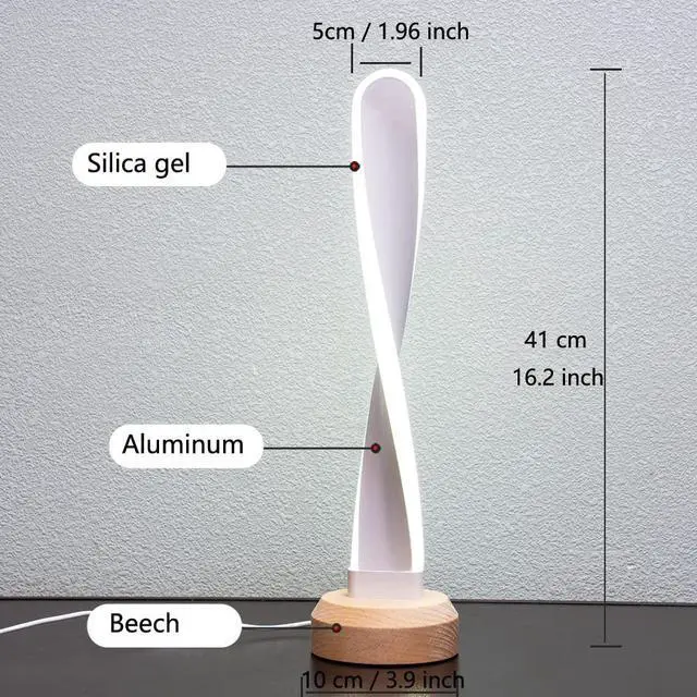 Alt view image 6 of 7 - Modern Wooden RGB Table Lamp with 7 Color-Changing Lights, Natural Beech Bedside Lamp for Bedroom, Living Room, Game Room, Creative Home Decor & Unique Gift Idea