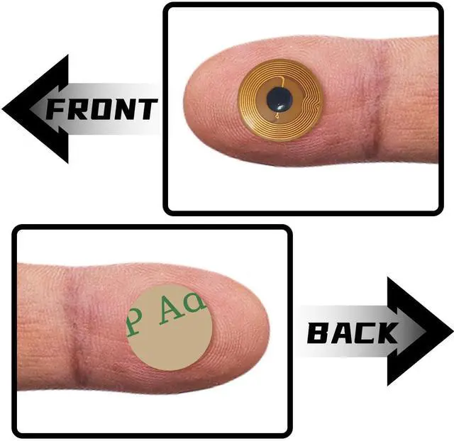 Alt view image 2 of 6 - 10pcs NFC Tags NTAG215 FPC Tag Stickers, Flexible Smart Nail Electronic Tags NFC Key Tag Waterproof Programmable RFID Sticker 10mm Round