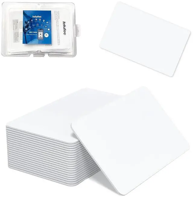 Main image of 30 Pcs NTAG216 CR80 NFC Cards, NFC 216 Tags, 888 Bytes Blank Programmable PVC Cards, Printable Rewritable for Digital Business Cards, Smart Home & Smart Locks& All NFC Enabled Smartphones and Devices