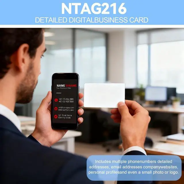 Alt view image 5 of 7 - 30 Pcs NTAG216 CR80 NFC Cards, NFC 216 Tags, 888 Bytes Blank Programmable PVC Cards, Printable Rewritable for Digital Business Cards, Smart Home & Smart Locks& All NFC Enabled Smartphones and Devices