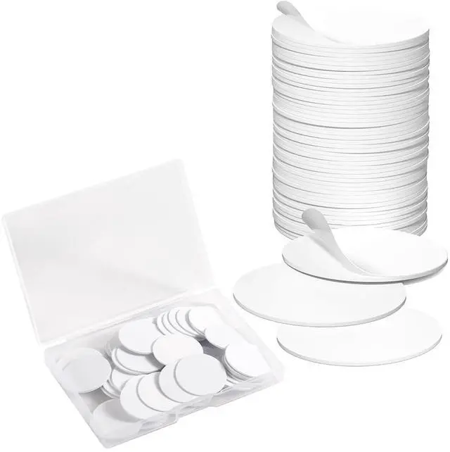 Main image of 50 PCS NFC Tags, NTAG215 Blank Waterproof 25mm Round Coin NFT Chips with Adhesive, Programmable & Rewritable, Compatible with Amiibo, TagMo, iOS & Android Devices (White)