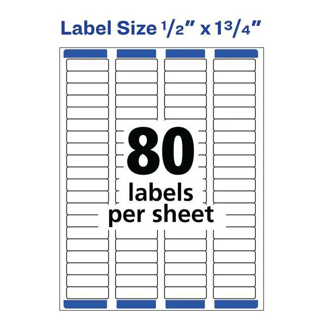 Alt view image 5 of 7 - Printable Return Address Labels with Sure Feed, 0.5" x 1.75", White, 8,000 Blank Mailing Labels (05167)