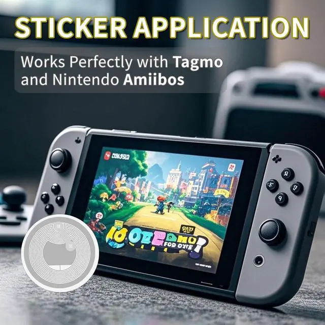 Alt view image 5 of 7 - 50 PCS Round NFC Tags Stickers - NTAG213 Chip, Blank, Adhesive Labels, RFID Tags, Rewritable, 137 Bytes Memory, Compatible with All NFC-Enabled Smartphones and Devices