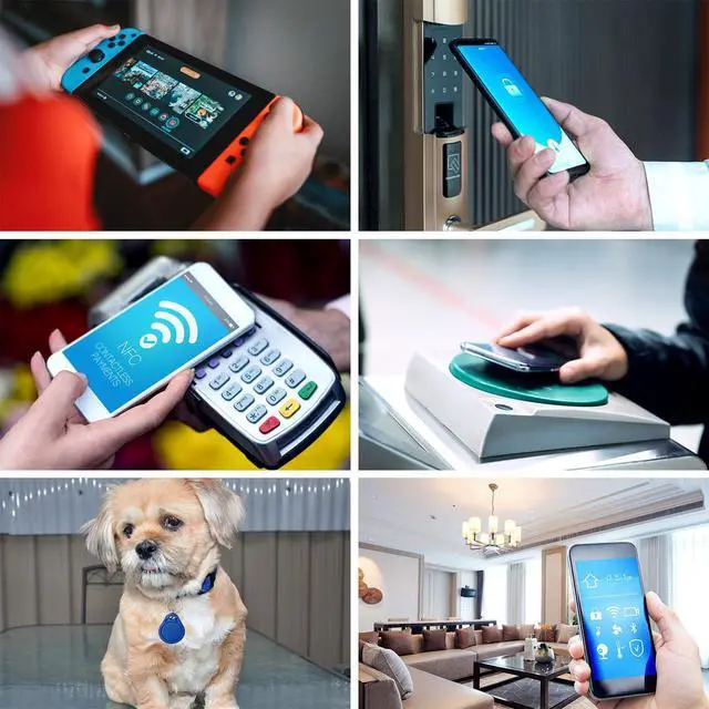 Alt view image 6 of 7 - 10Pcs NFC Tag Keychain NFC Key Fob NTAG215 NFC Card NFC Fob NFC Business Card NFC Chips NFC Tag Maker504 Bytes Memory, Compatible with TagMo and NFC Enabled Devices
