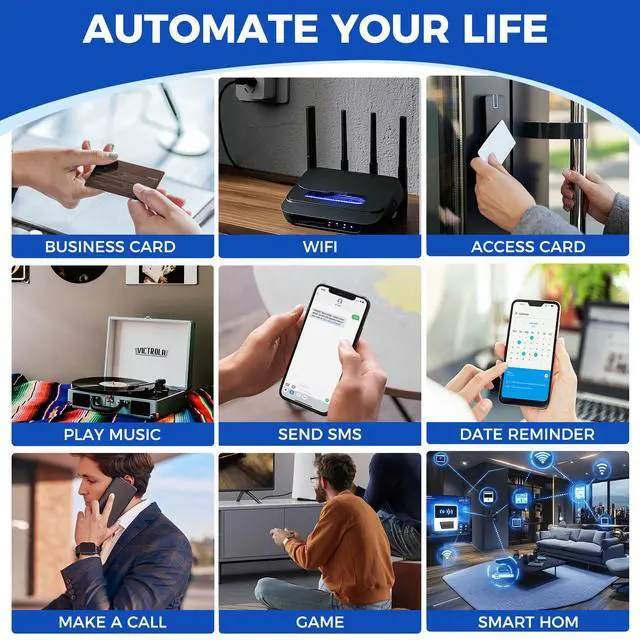 Alt view image 7 of 7 - NFC Tags Sticker with Tag215 Chip NFC Stickers Adhesive Labels Transparent RFID Tags Rewritable 504 Bytes Memory Suitable for All NFC-Enabled Devices and Smartphones (30PCS)