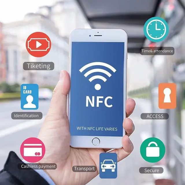 Alt view image 5 of 7 - 50 Pieces NFC Tags Ntag215 Round NFC Cards with Adhesive on The Back NFC Stickers Compatible with TagMo and All NFC Enabled Mobile Phones & Devices