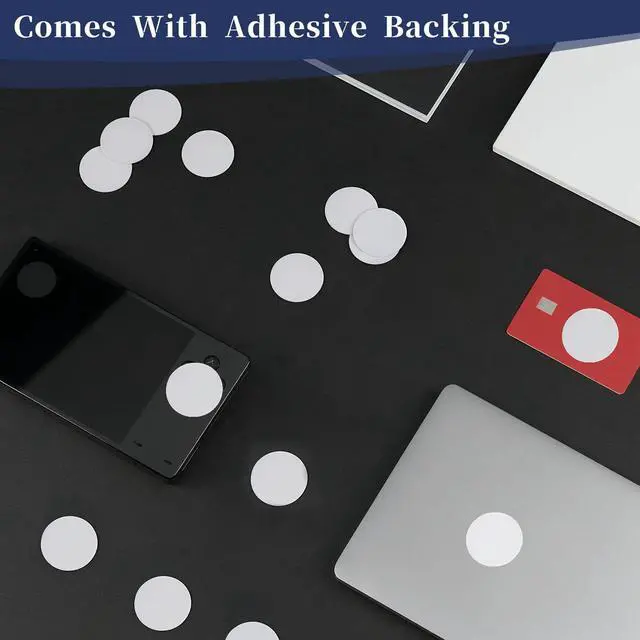 Alt view image 6 of 7 - 50 Pcs Stickers Tags with NTAG215 Chip Cards with Adhesive Back 25mm Coin RFID Tags Rewritable 504 Bytes Memory Suitable for All Enabled Devices and Smartphones (White)