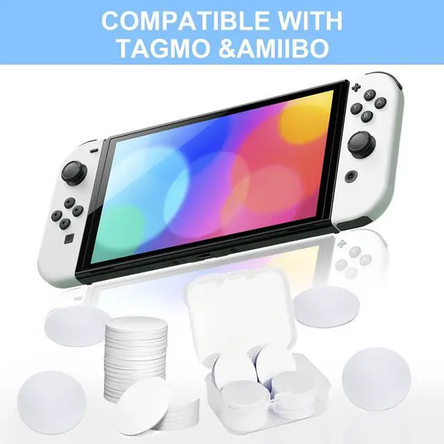 Alt view image 4 of 7 - 70 Pcs NTAG215 NFC Coin Cards, Blank Rewritable Round NFC Tags with Adhesive Back, Programmable NFC Stickers Compatible with TagMo, Amiibo, iOS & Android NFC Phones