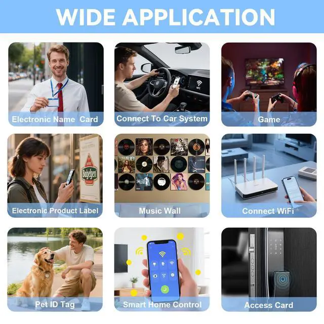 Alt view image 6 of 7 - 70 Pcs NTAG215 NFC Coin Cards, Blank Rewritable Round NFC Tags with Adhesive Back, Programmable NFC Stickers Compatible with TagMo, Amiibo, iOS & Android NFC Phones