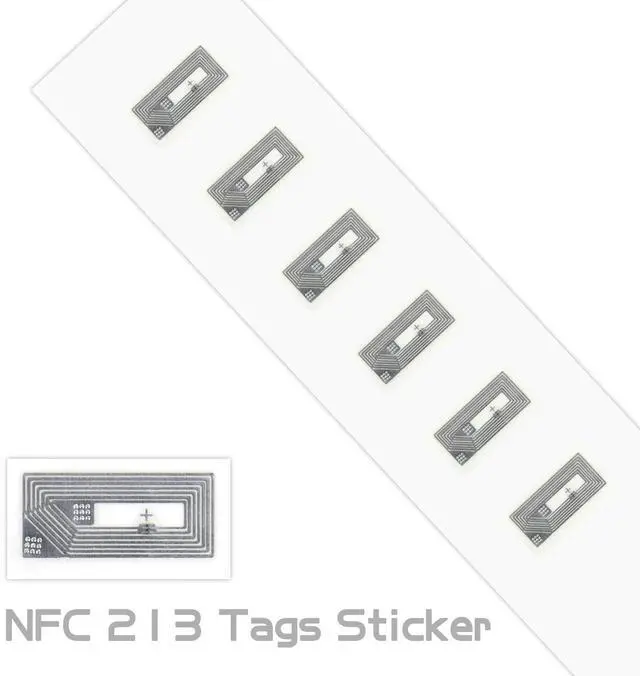 Main image of 50pcs NFC Stickers Blank NTAG213 Tags Rewritable NFC Chip Sticker, Waterproof Adhesive Labels, 13.56MHz 144 Bytes Memory RFID Ta, Compatible with NFC Enabled Devices (50pcs)