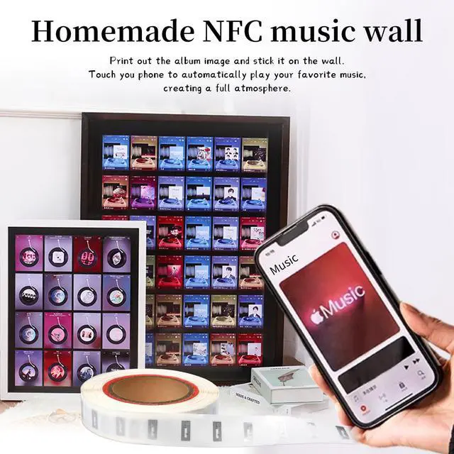 Alt view image 4 of 7 - 50pcs NFC Stickers Blank NTAG213 Tags Rewritable NFC Chip Sticker, Waterproof Adhesive Labels, 13.56MHz 144 Bytes Memory RFID Ta, Compatible with NFC Enabled Devices (50pcs)
