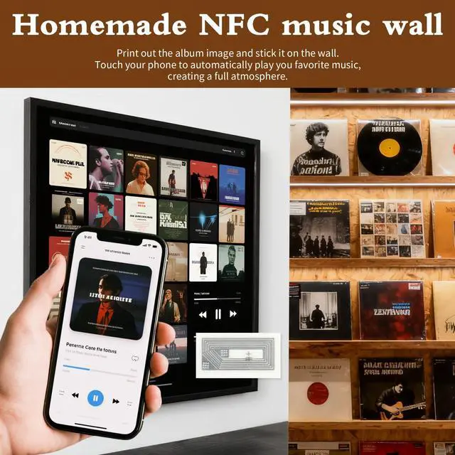 Alt view image 5 of 7 - 50pcs NFC Stickers Blank NTAG213 Tags Rewritable NFC Chip Sticker, Waterproof Adhesive Labels, 13.56MHz 144 Bytes Memory RFID Ta, Compatible with NFC Enabled Devices (50pcs)
