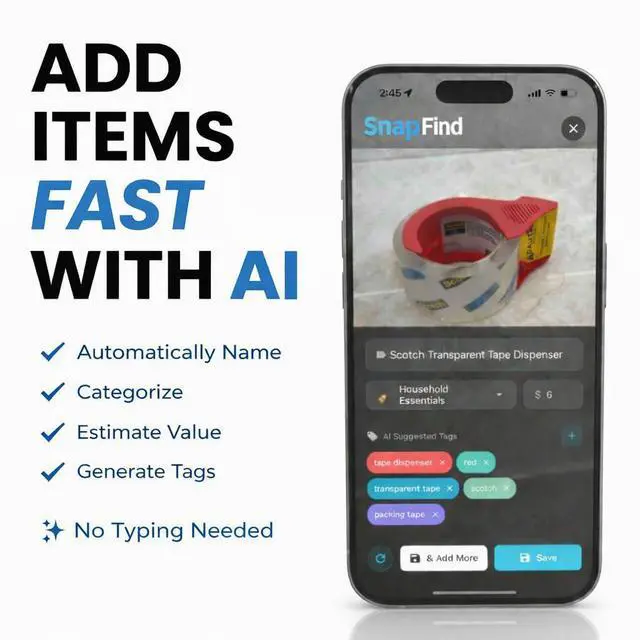 Alt view image 3 of 6 - Smart QR Code Labels AI Auto-Labeling, No Typing! Storage Bins & Moving Containers iOS and Android 48 White Stickers (2.5" x 2.5")