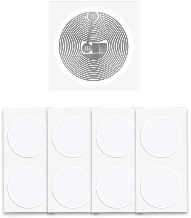 Main image of 20PCS NTAG216 NFC Tag Stickers, Rewritable 216 Labels 25mm (1inch) Round, 13.56MHz RFID Tag 888 Bytes of Memory
