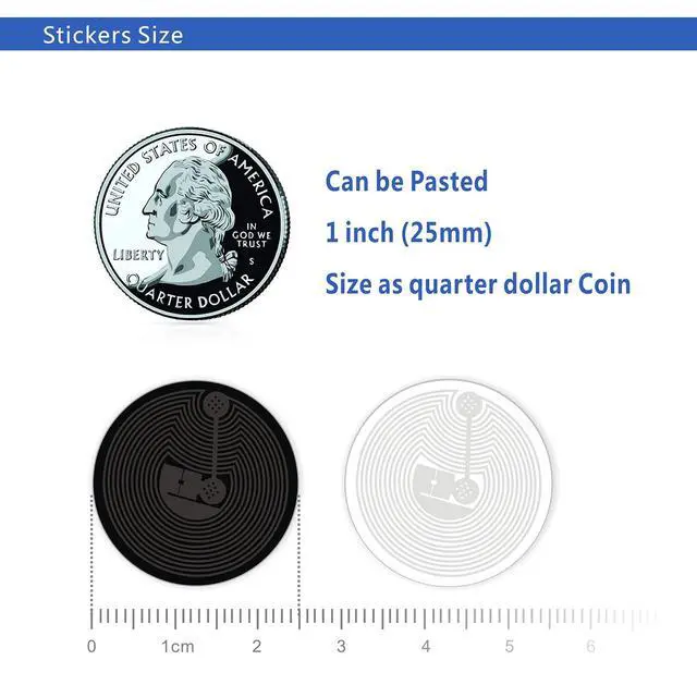 Alt view image 2 of 7 - 20Pcs Anti-Metal NFC Tags NTAG215 Stickers Work On Metal 25mm(1 inch) NFC Tag 504 Bytes MemoryWork Perfectly All NFC-Enabled Cell Phones & Devices