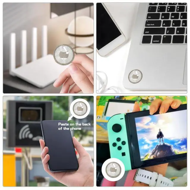 Alt view image 6 of 6 - 100pcs Anti-Metal NFC Sticker Tags Ntag213 on-Metal NFC Tags Adhesive Labels with Rewritable 144 Bytes Memory, Work with All NFC-Enabled Cell Phones &Devices (100)